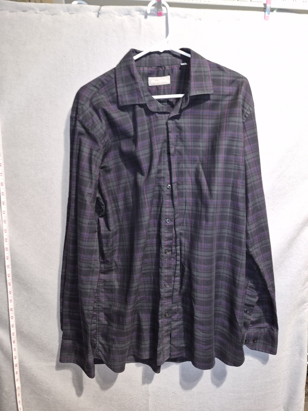 Toscano Firenze Men’s Plaid Short Sleeve Button-Up Shirt – XL – Cotton Blend